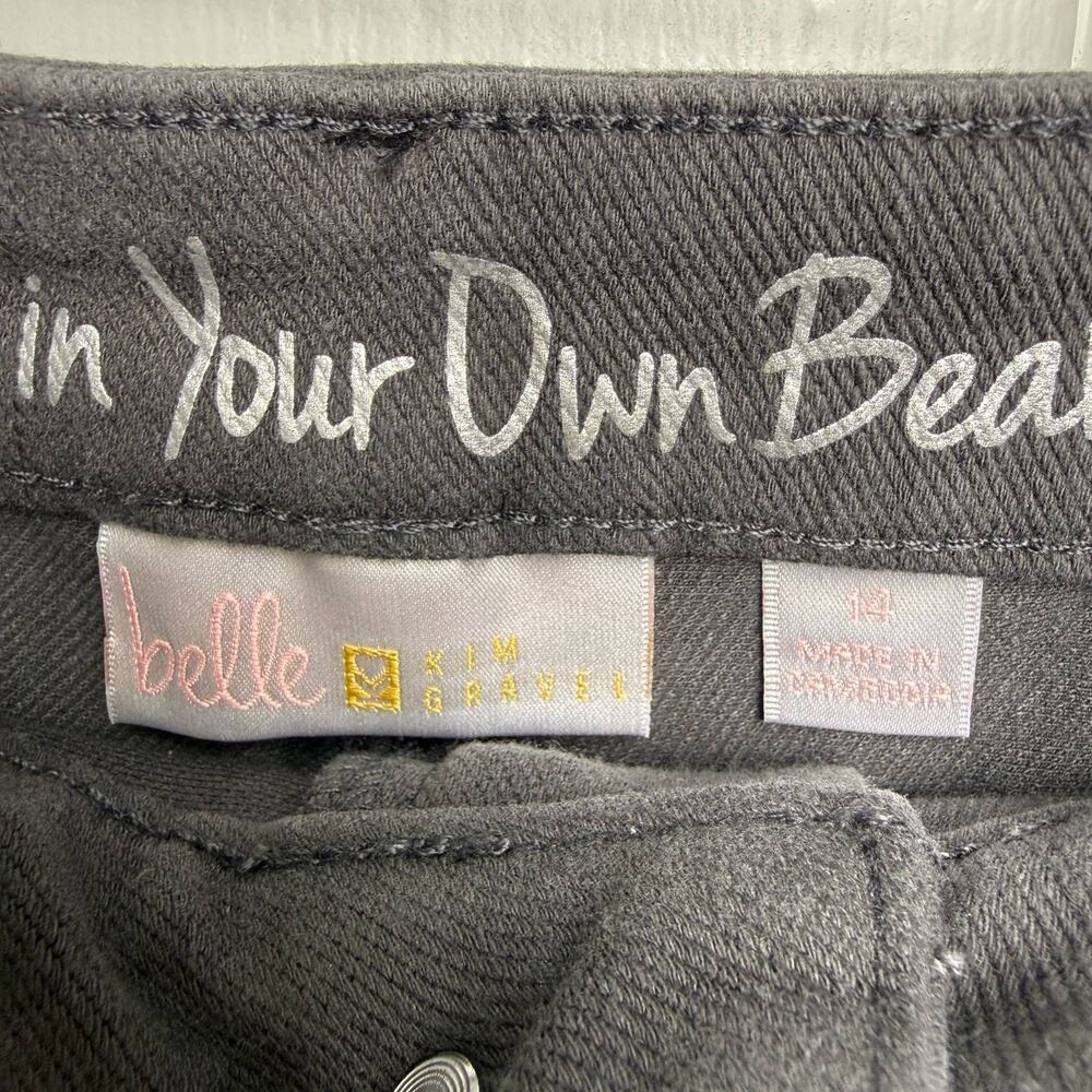 Belle by Kim Gravel Flexibelle Women's Jeans Size 14 Charcoal Gray Stretch Denim - Picture 4 of 10
